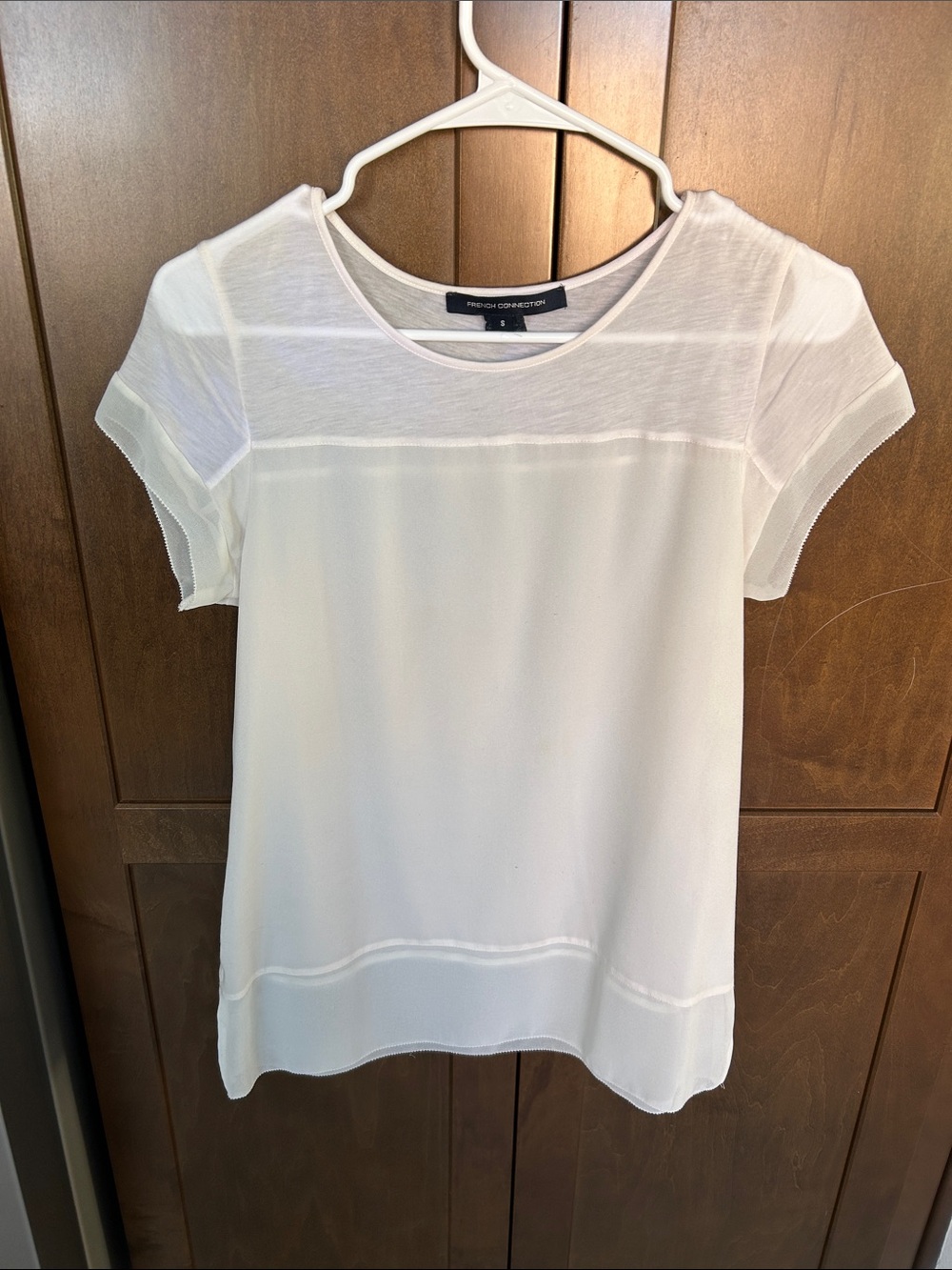 French Connection cream Short Sleeve Tee